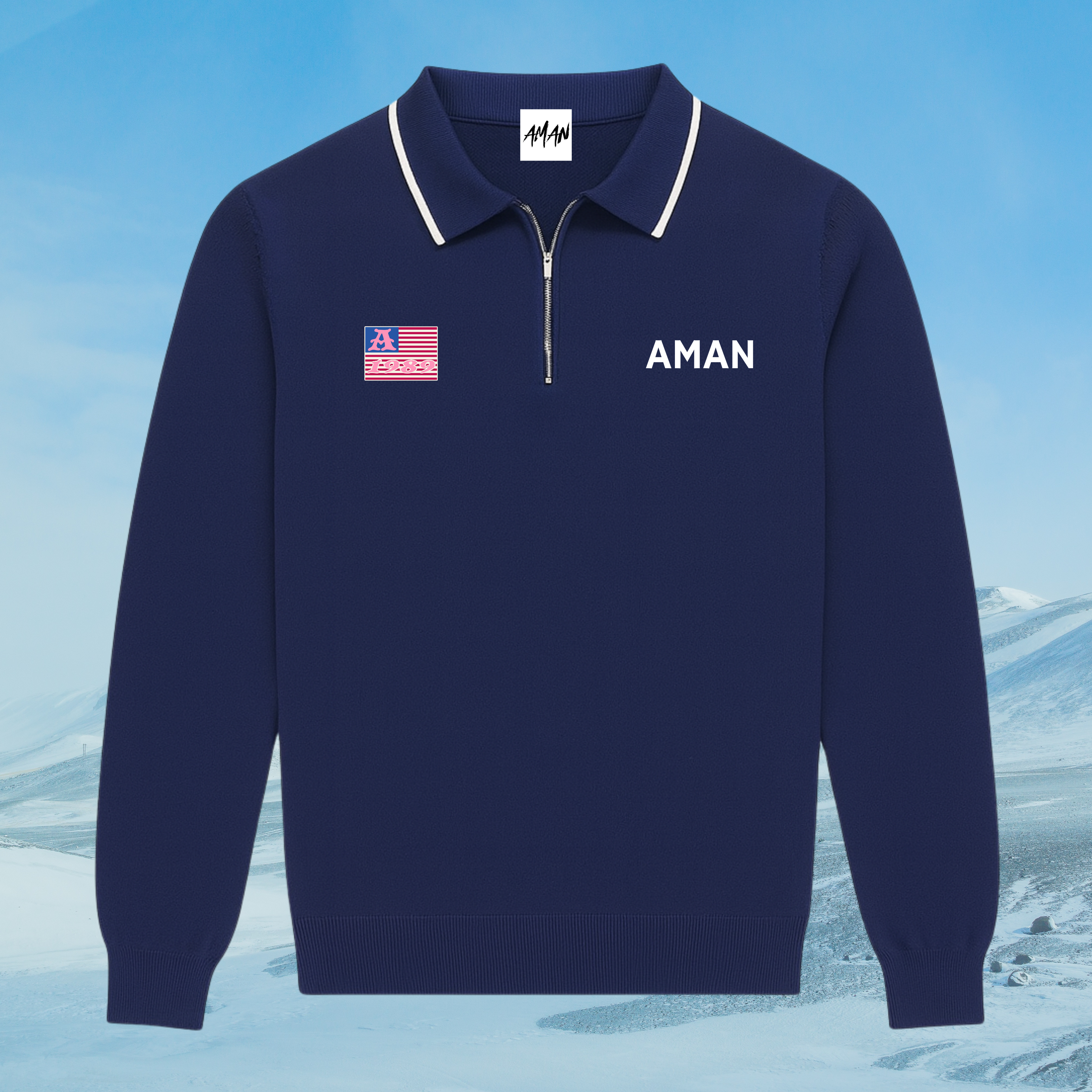 AMAN 1989™ Timeless Treasure Quarter-Zip Knit — Unisex Premium Edition