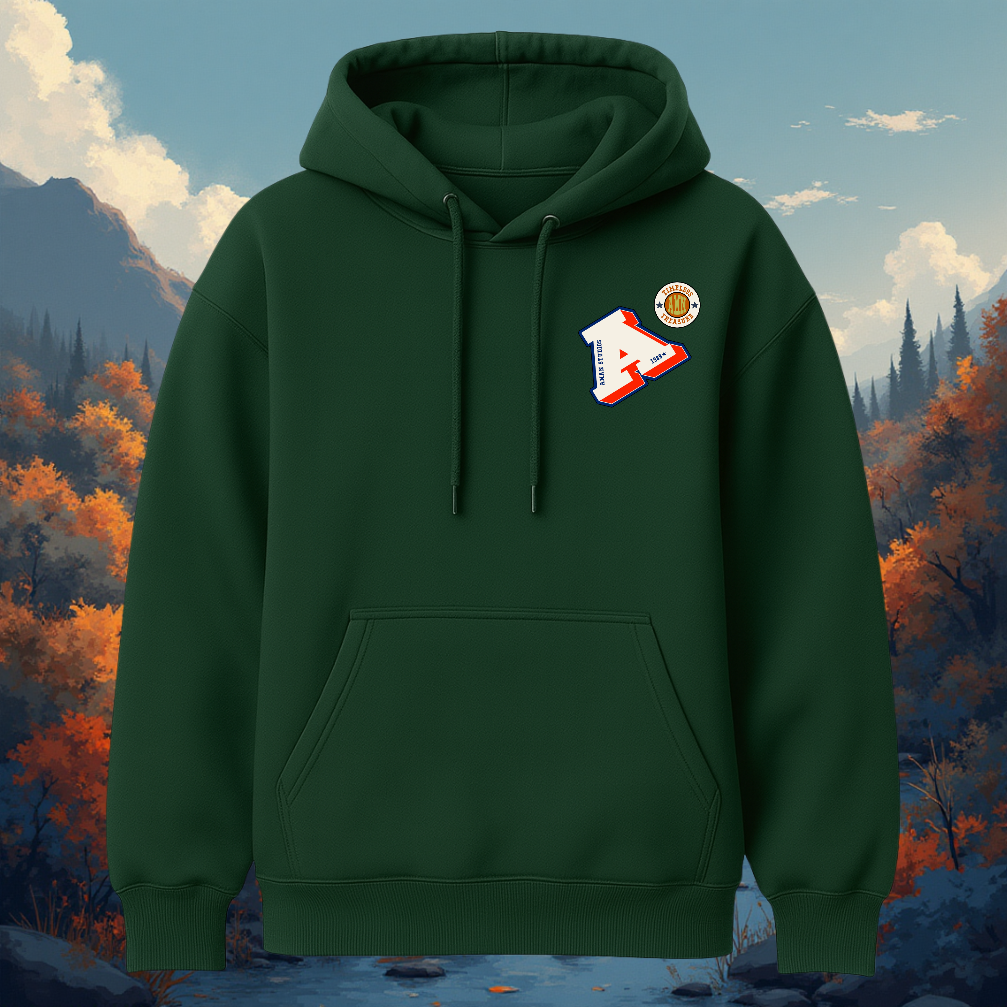 Unisex Essential Premium Hoodie — Forest Green